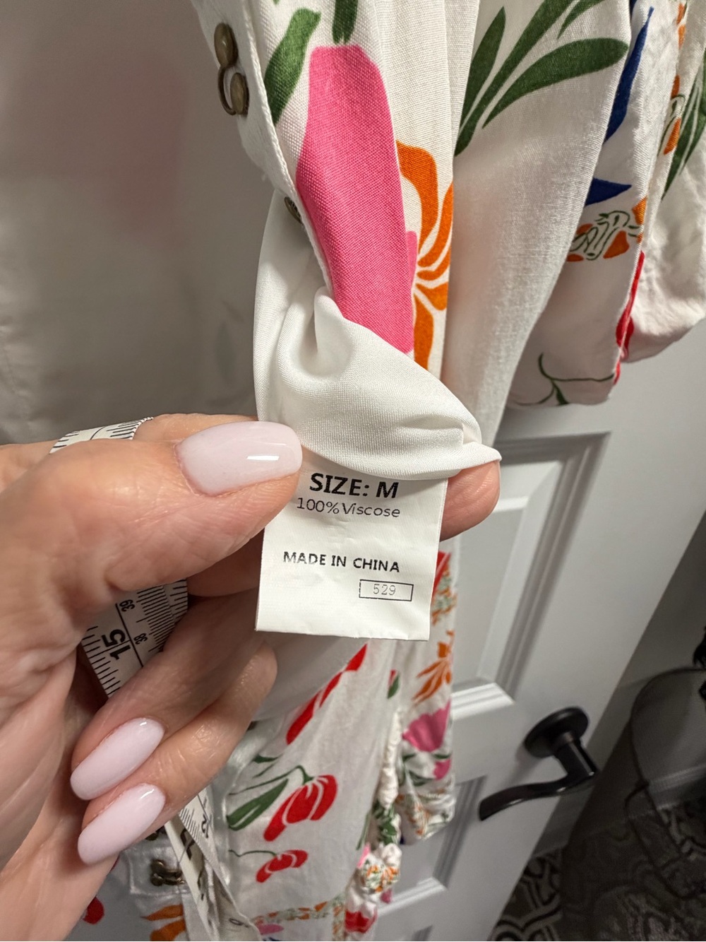 Floral Button-Front Romper - Lined - Picture 6 of 10